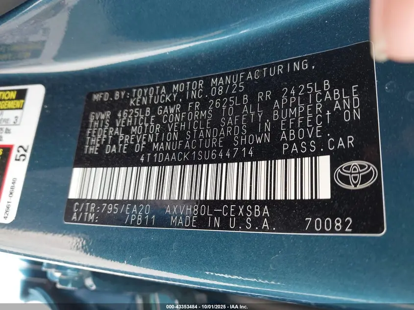 2025 TOYOTA CAMRY SE