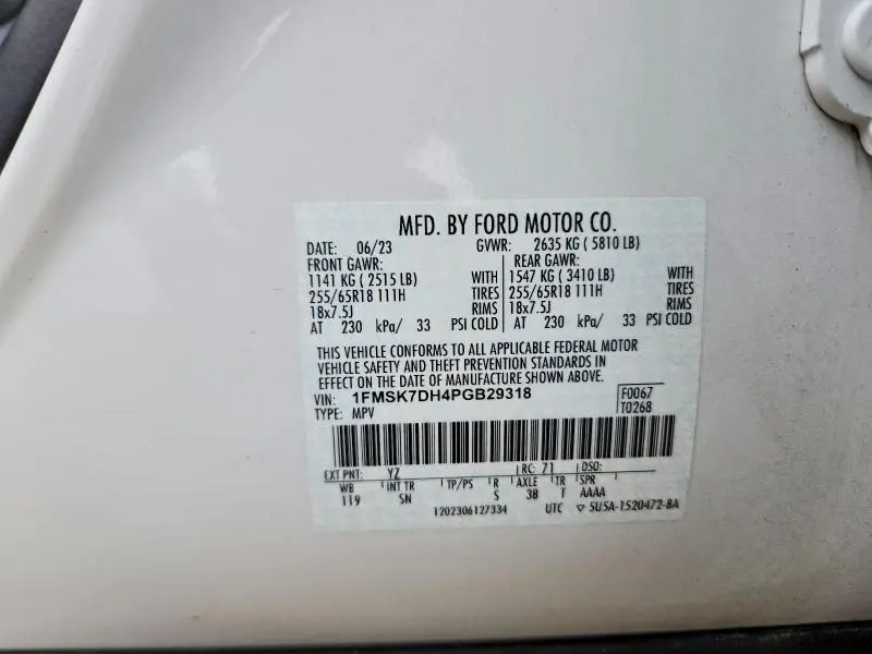 2023 FORD EXPLORER XLT  