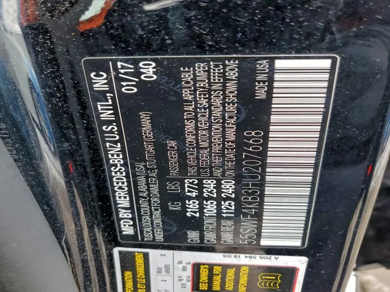 2017 MERCEDES-BENZ C 300 4MATIC  