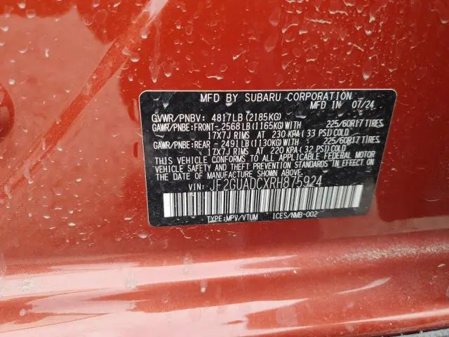 2024 SUBARU CROSSTREK PREMIUM  