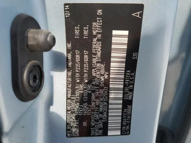 2015 TOYOTA SIENNA LE  