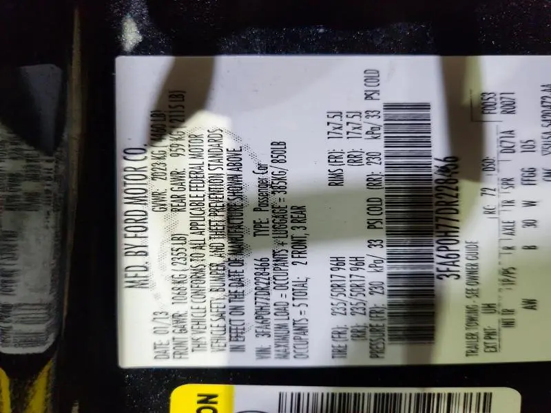 2013 FORD FUSION SE  