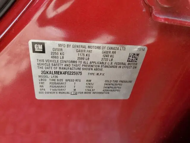 2015 GMC TERRAIN SLE  