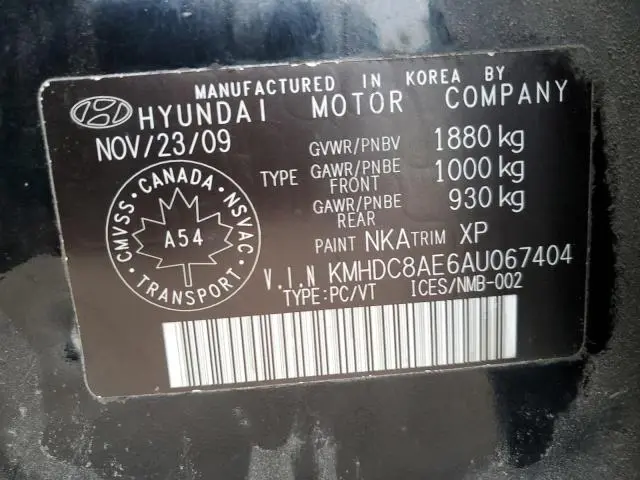 2010 HYUNDAI ELANTRA TOURING GLS  