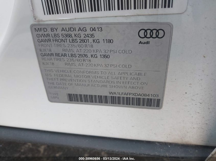 2013 AUDI Q5 2.0T PREMIUM