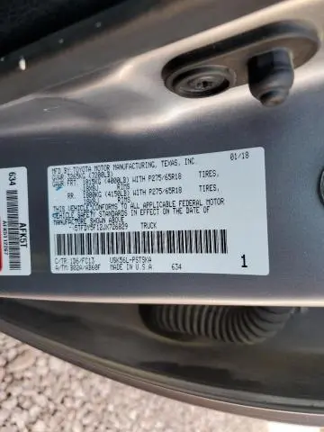 2018 TOYOTA TUNDRA CREWMAX SR5  