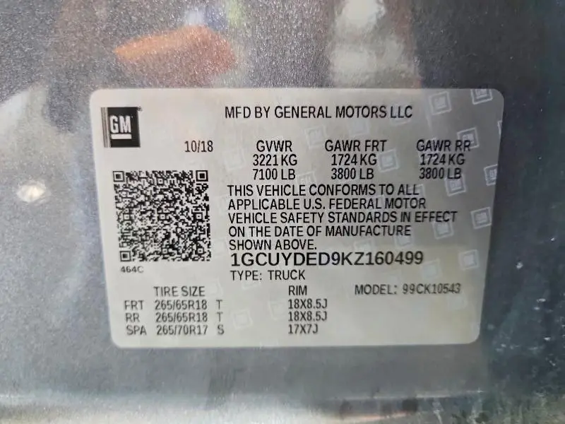 2019 CHEVROLET SILVERADO K1500 LT  
