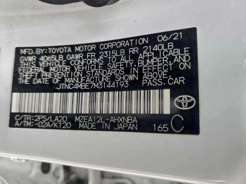 2021 TOYOTA COROLLA XSE  