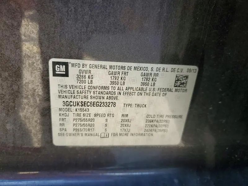 2014 CHEVROLET SILVERADO K1500 LTZ  