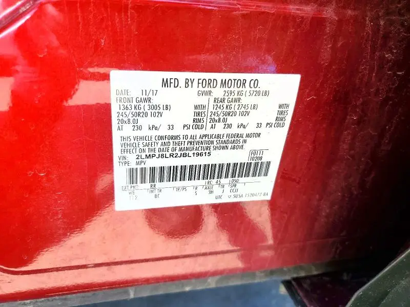 2018 LINCOLN MKX RESERVE  