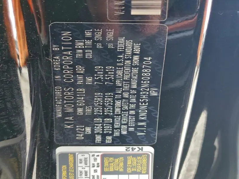 2022 KIA CARNIVAL SX PRESTIGE  