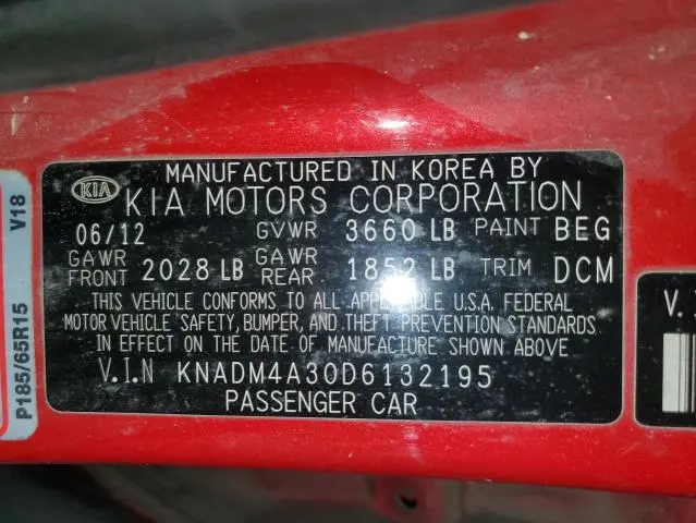 2013 KIA RIO LX