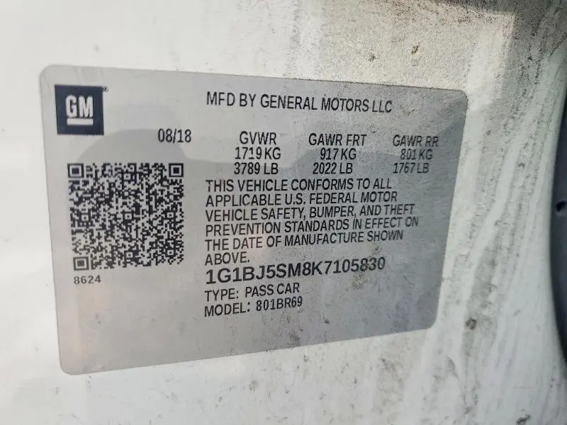 2019 CHEVROLET CRUZE   
