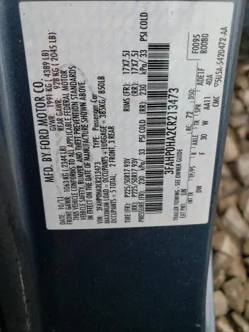 2012 FORD FUSION SE  