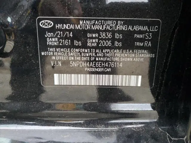 2014 HYUNDAI ELANTRA SE