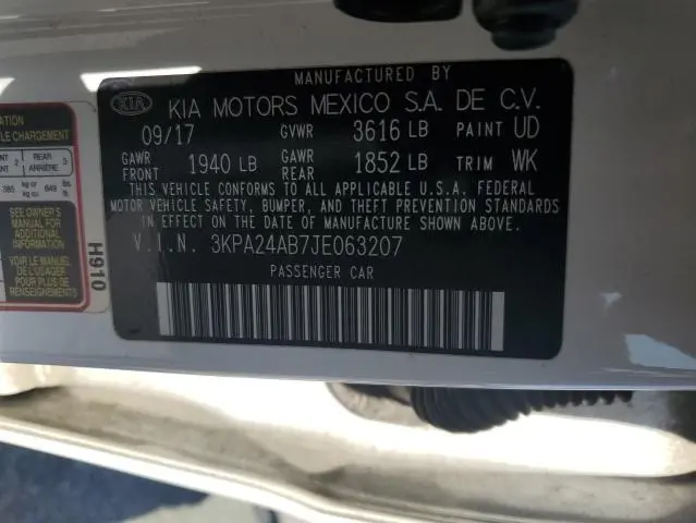 2018 KIA RIO LX