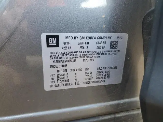 2022 CHEVROLET TRAILBLAZER LT  