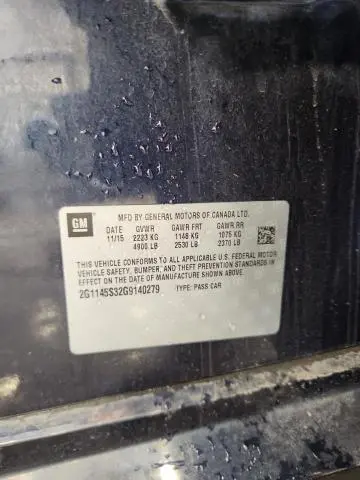 2016 CHEVROLET IMPALA LTZ  