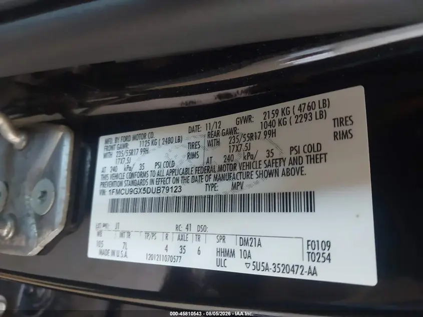 2013 FORD ESCAPE SE