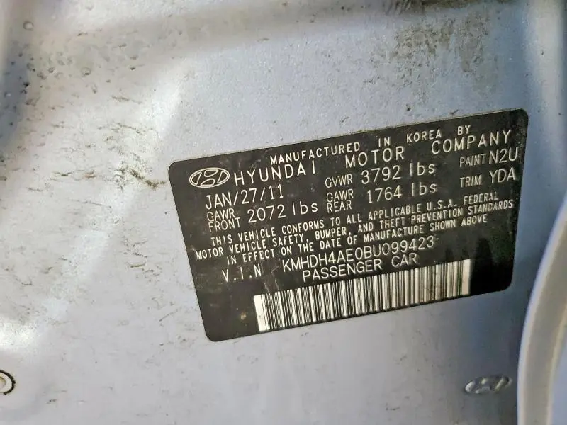 2011 HYUNDAI ELANTRA GLS  