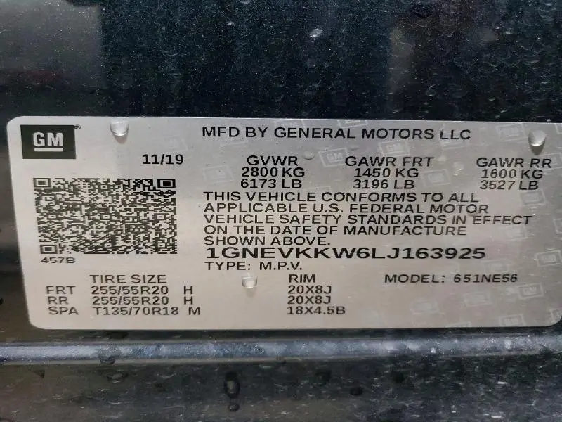 2020 CHEVROLET TRAVERSE PREMIER  