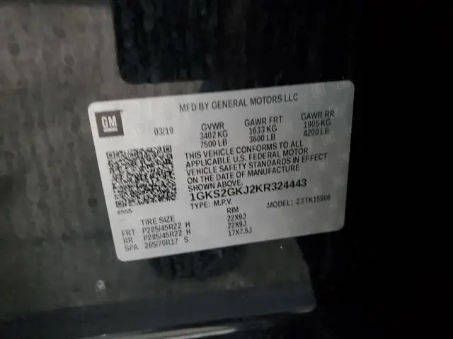 2019 GMC YUKON XL K1500 SLT  