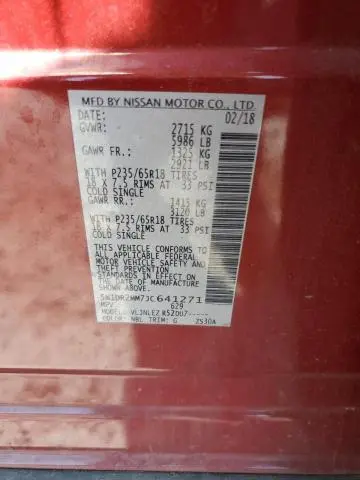 2018 NISSAN PATHFINDER S  