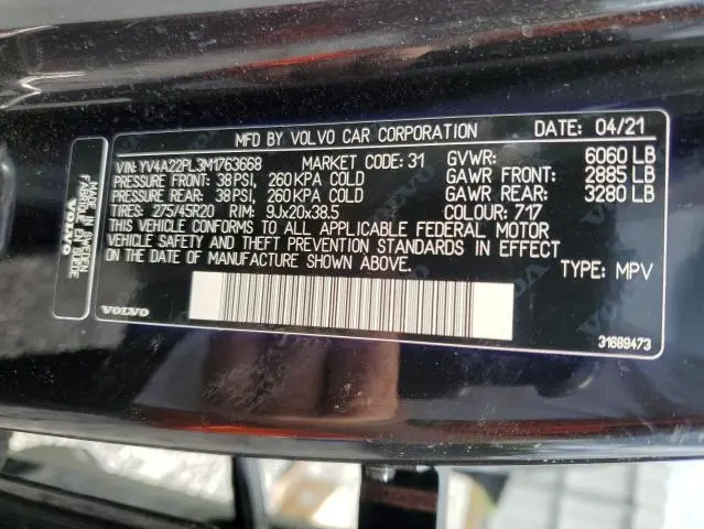 2021 VOLVO XC90 T6 INSCRIPTION  