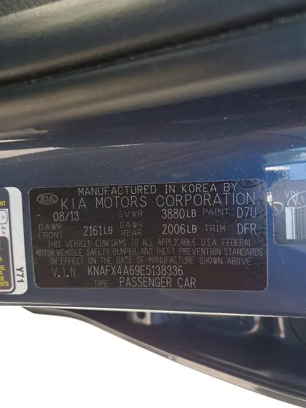 2014 KIA FORTE LX  