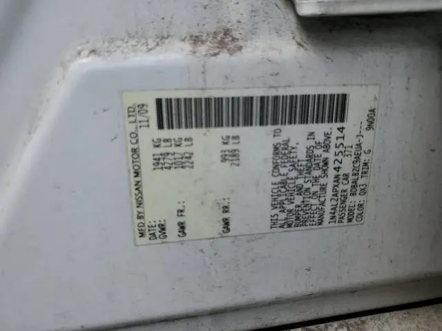 2010 NISSAN ALTIMA BASE  