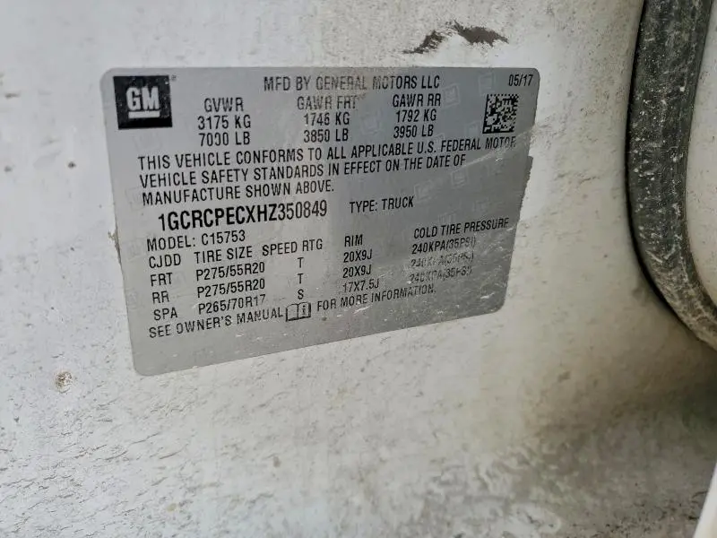 2017 CHEVROLET SILVERADO C1500 CUSTOM  