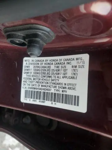 2016 HONDA CR-V EX  