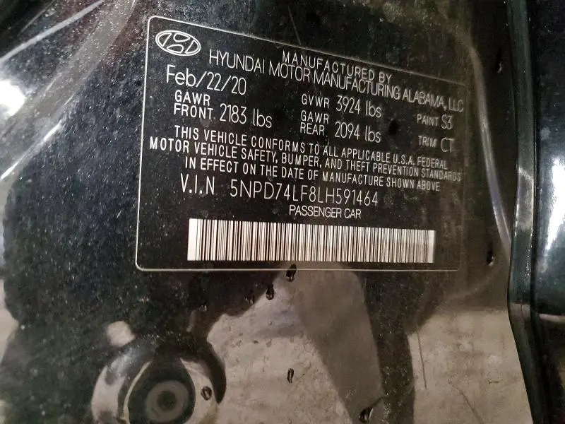 2020 HYUNDAI ELANTRA SE  