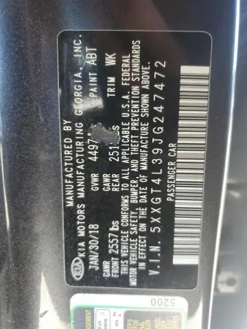 2018 KIA OPTIMA LX  