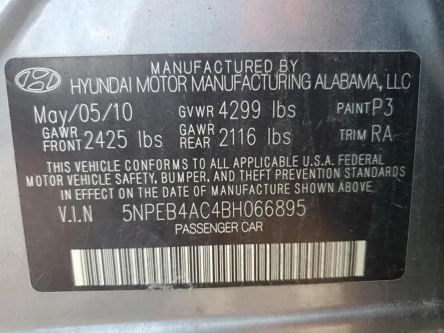 2011 HYUNDAI SONATA GLS  