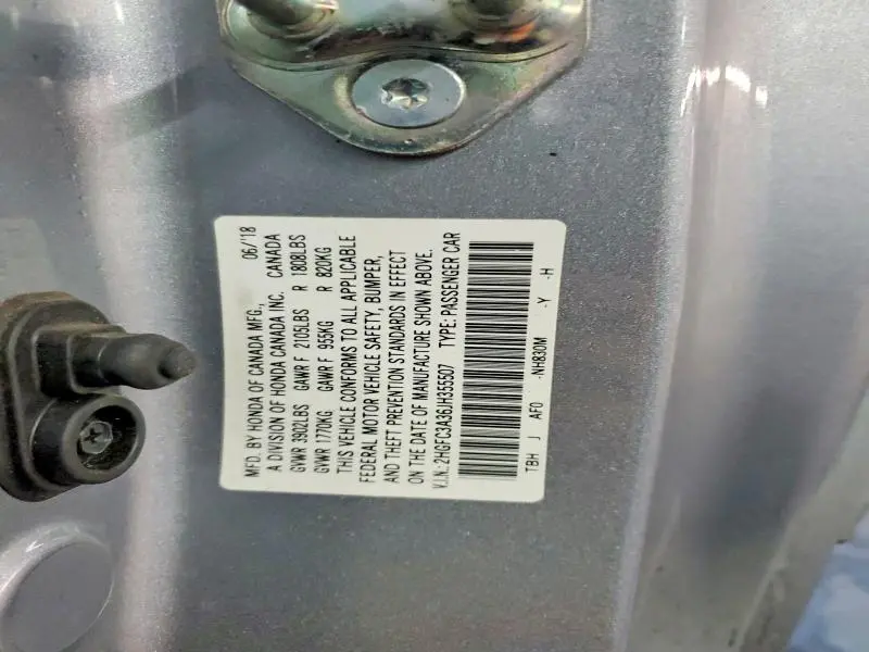2018 HONDA CIVIC EX  