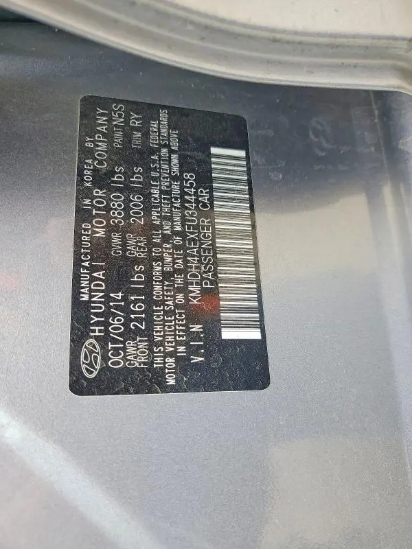 2015 HYUNDAI ELANTRA LIMITED  