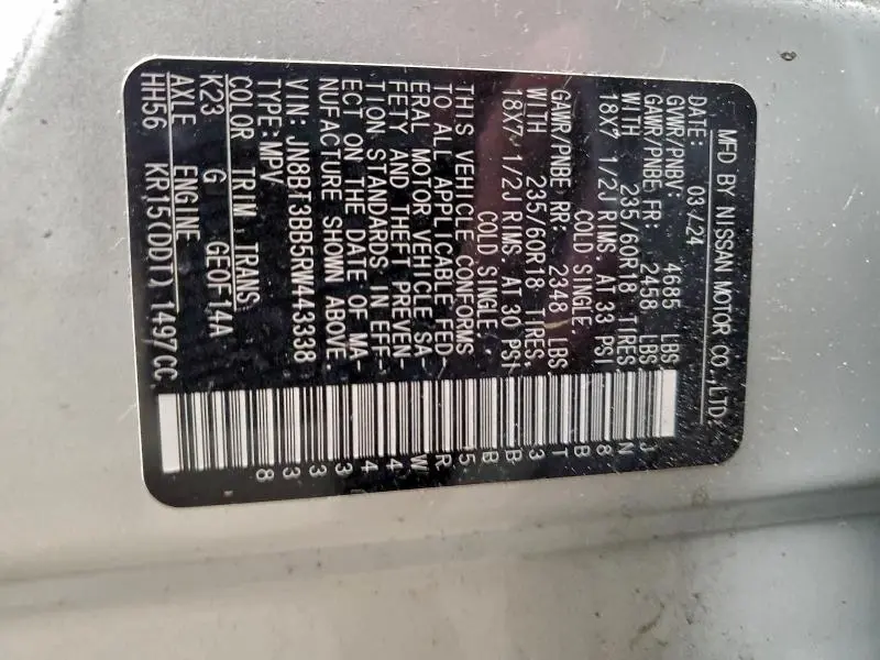 2024 NISSAN ROGUE SV  