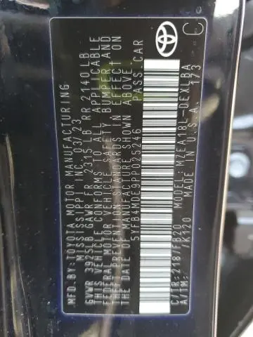 2023 TOYOTA COROLLA LE