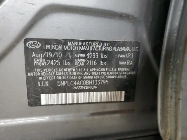 2011 HYUNDAI SONATA SE  