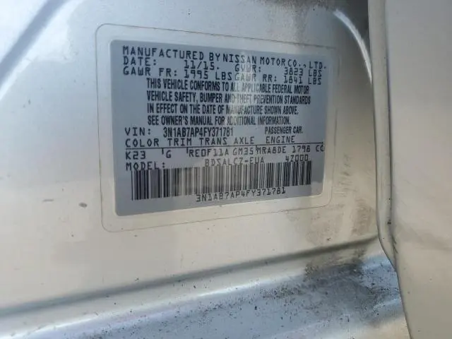 2015 NISSAN SENTRA S  