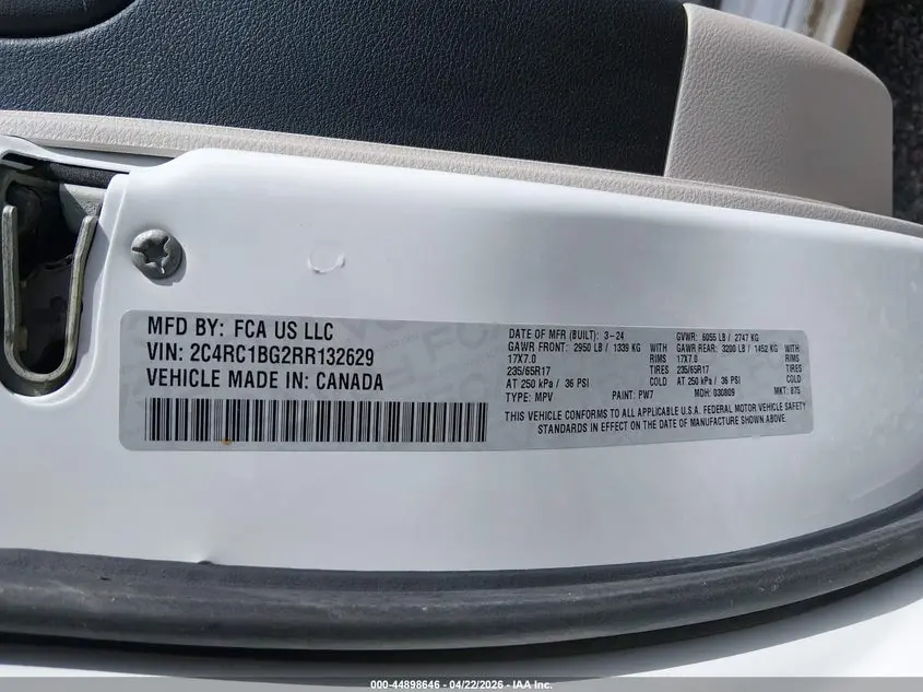 2024 CHRYSLER PACIFICA TOURING L