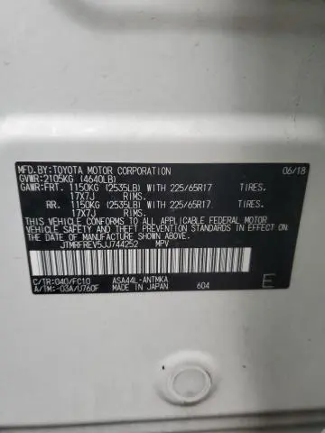 2018 TOYOTA RAV4 ADVENTURE  