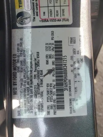 2011 FORD FUSION SE  