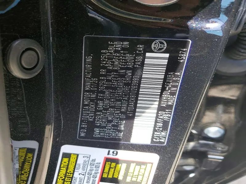 2026 TOYOTA CAMRY LE  