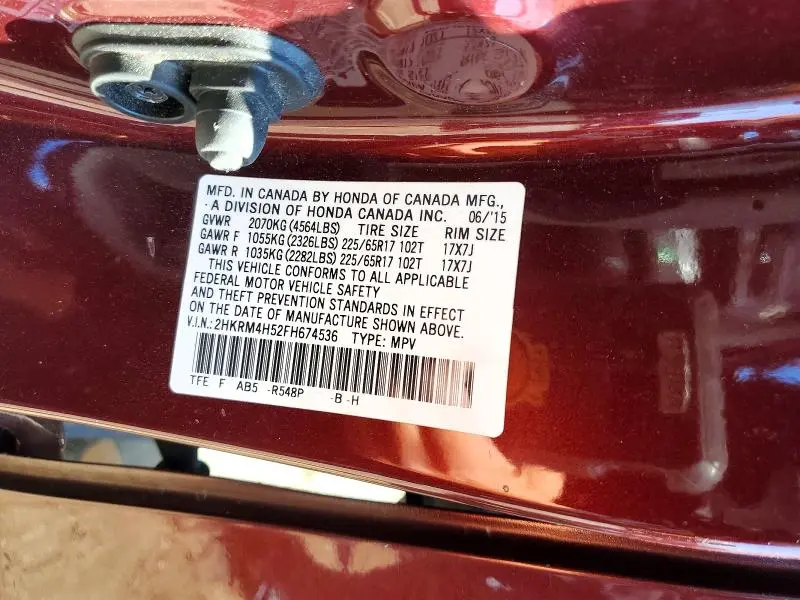 2015 HONDA CR-V EX  