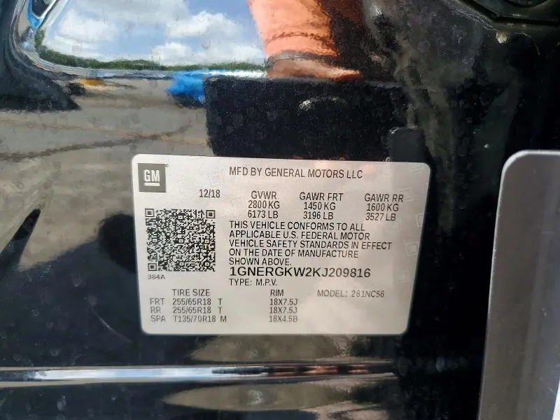 2019 CHEVROLET TRAVERSE LT  