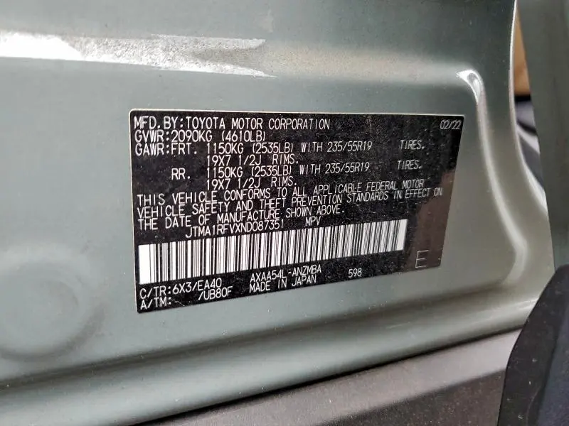 2022 TOYOTA RAV4 XLE PREMIUM  