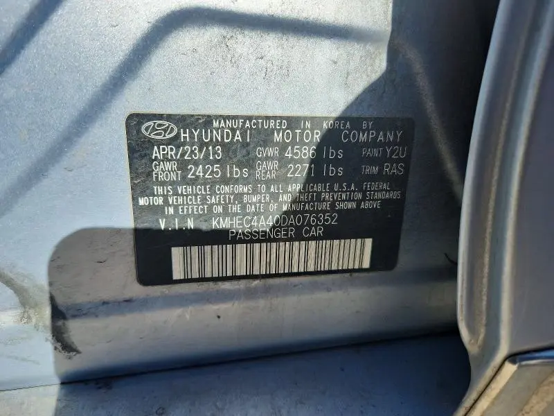 2013 HYUNDAI SONATA HYBRID  