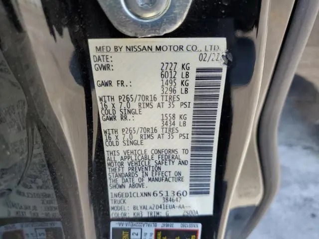 2022 NISSAN FRONTIER S